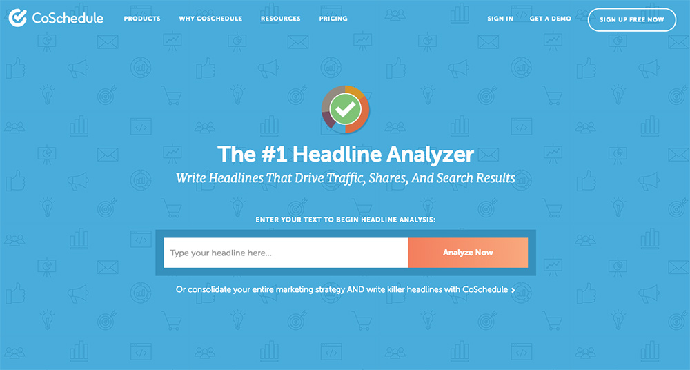 CoSchedule headline analyzer tool.