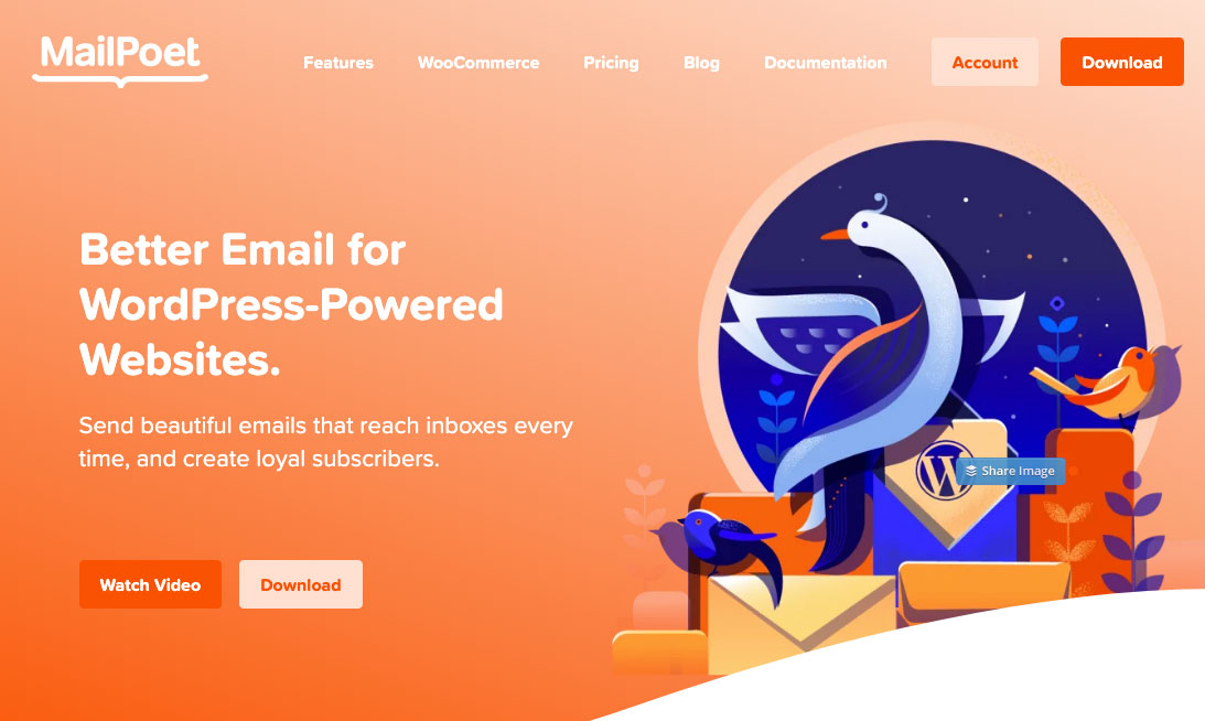 MailPoet homepage.