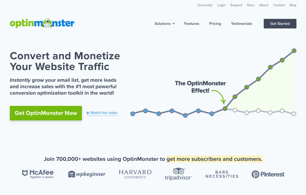 OptinMonster homepage.