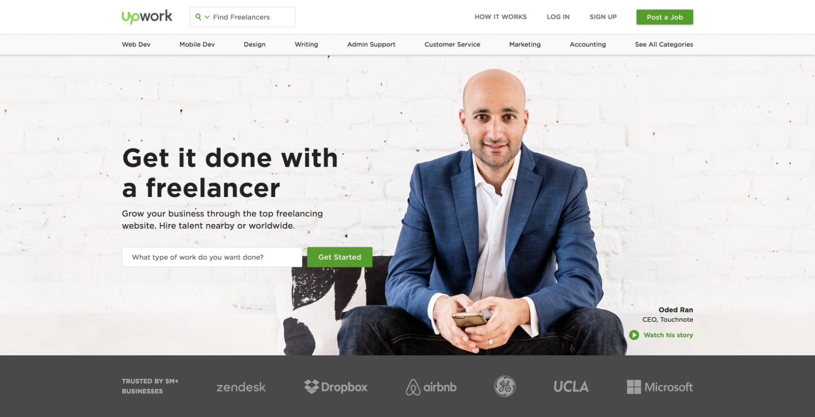 upwork homepage