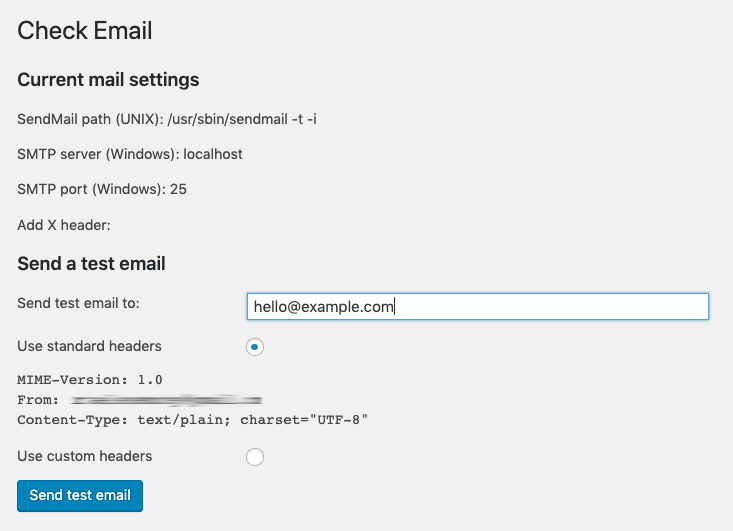 Backend of the free Check Mail plugin.