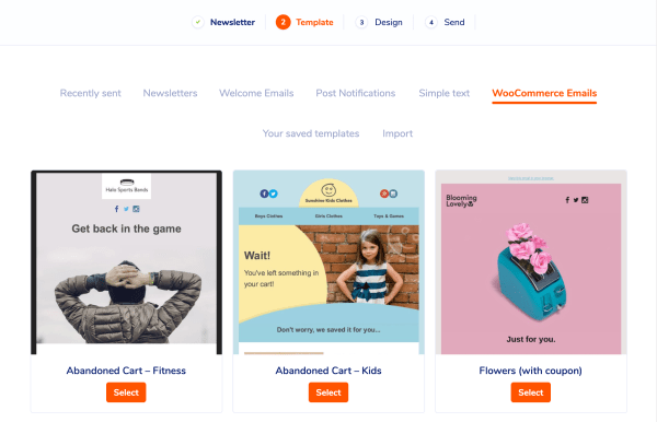 WooCommerce email templates in MailPoet