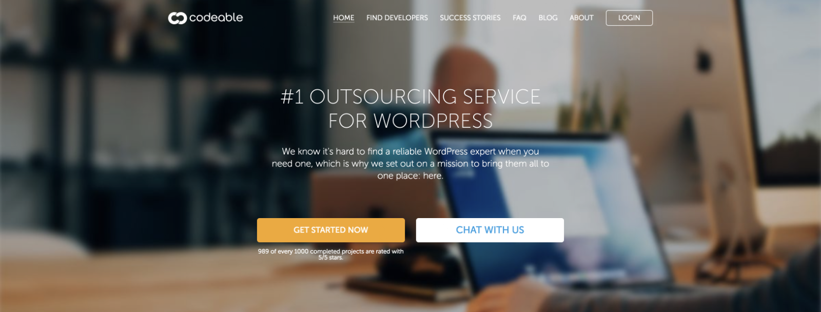 Codeable homepage