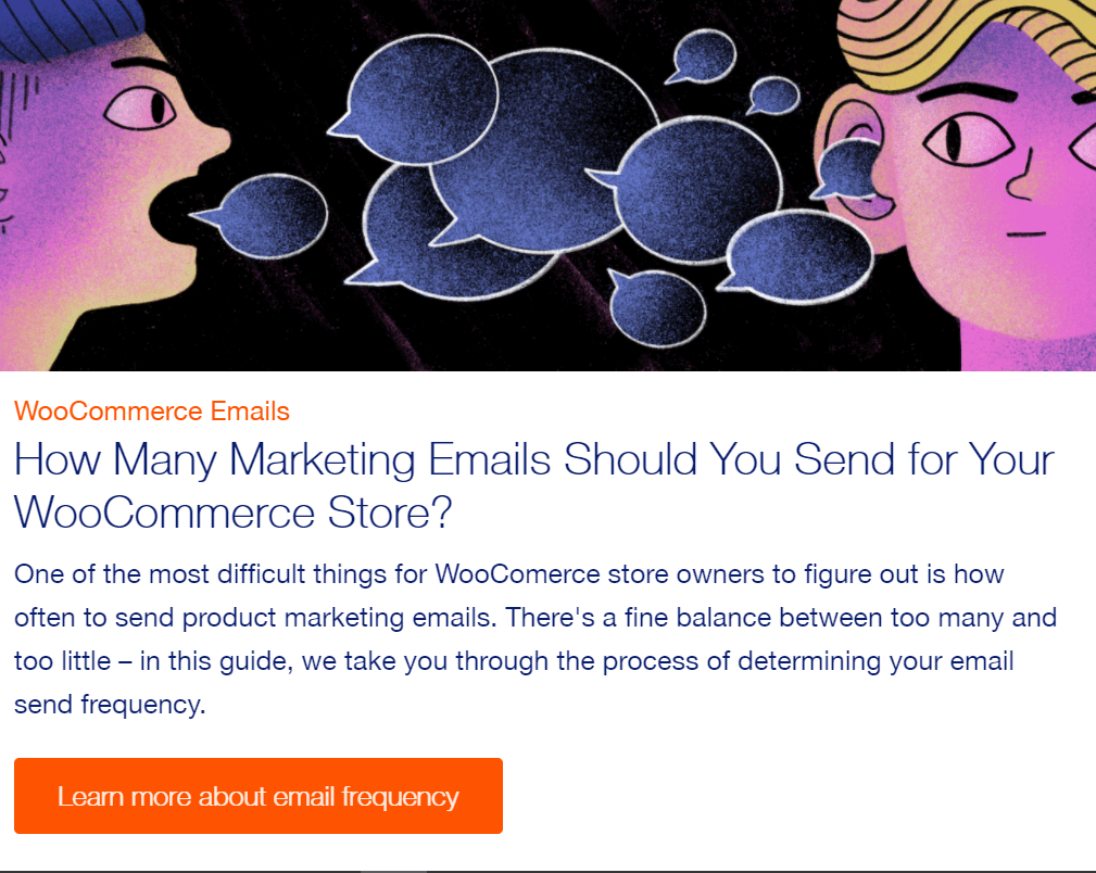 Example of a blog post featured in the MailPoet newsletter