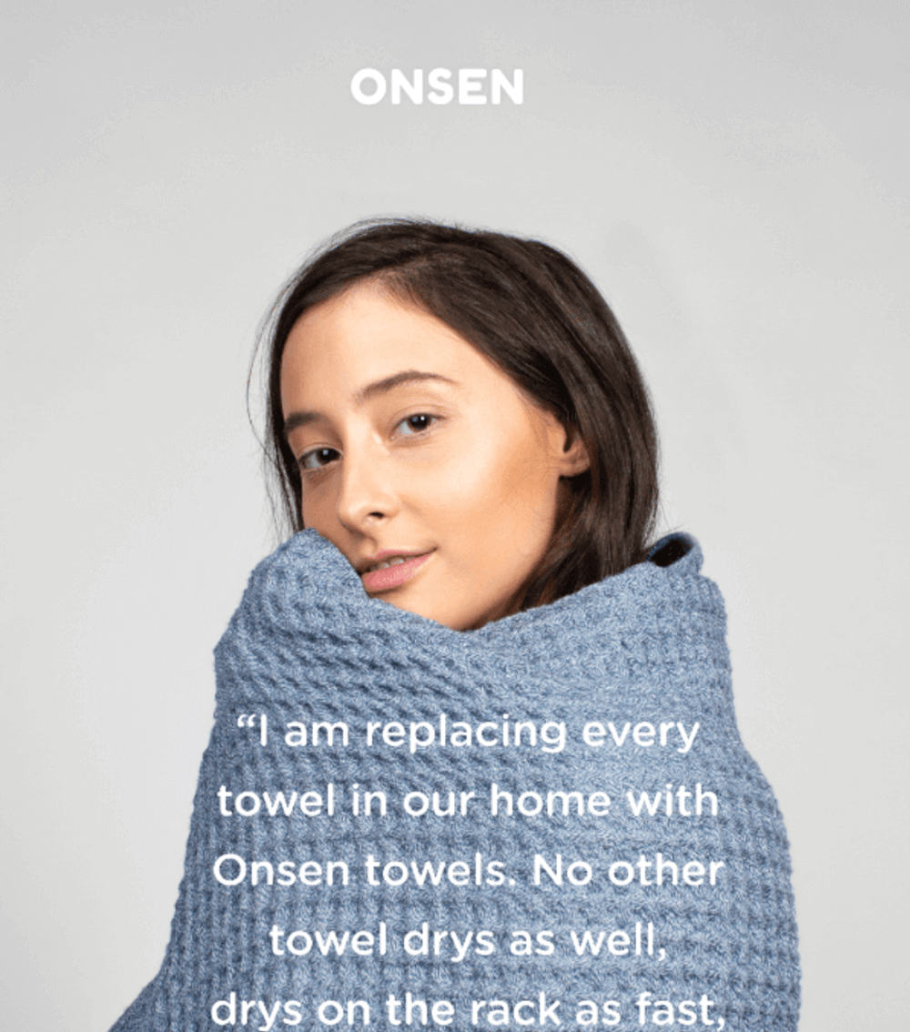 example of a mobile friendly email template from Onsen