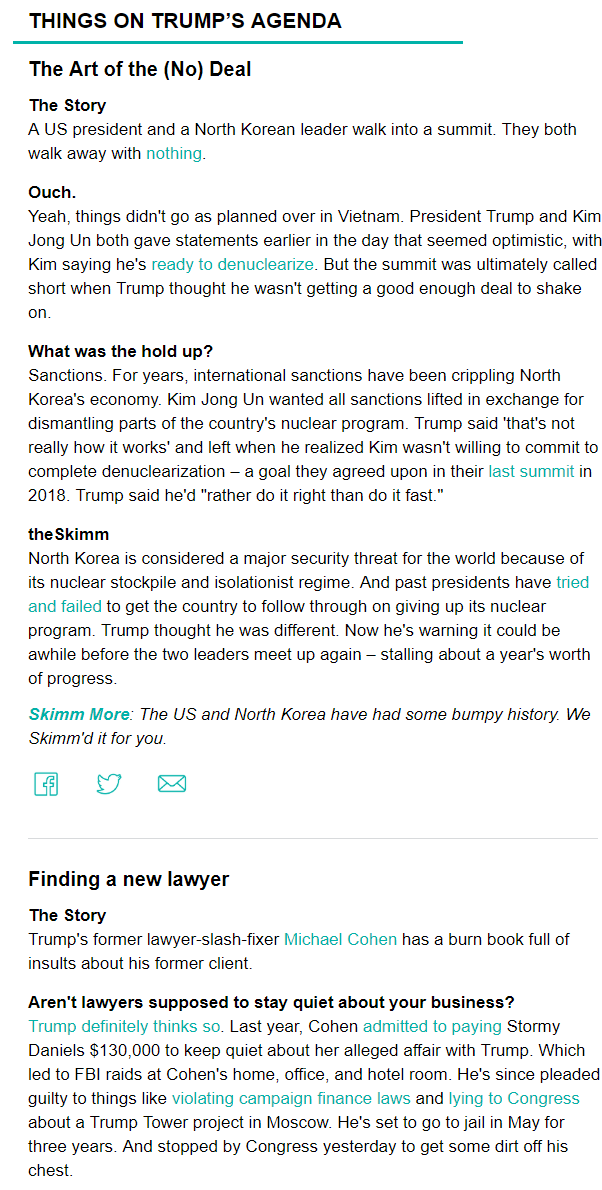 An example of an email from The Skimm.