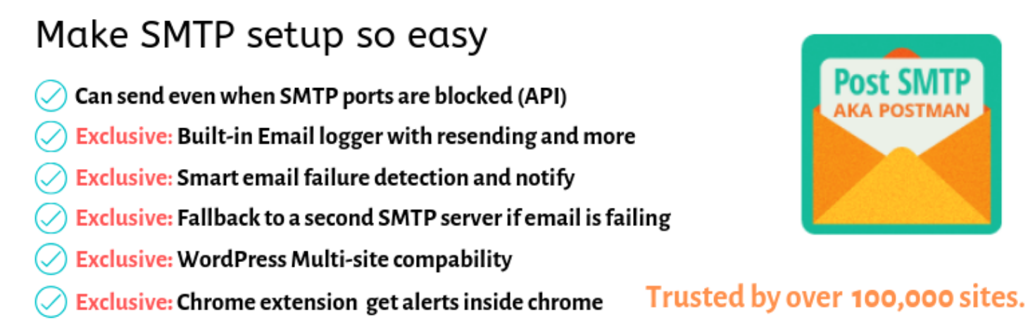 Post SMTP Mailer plugin header