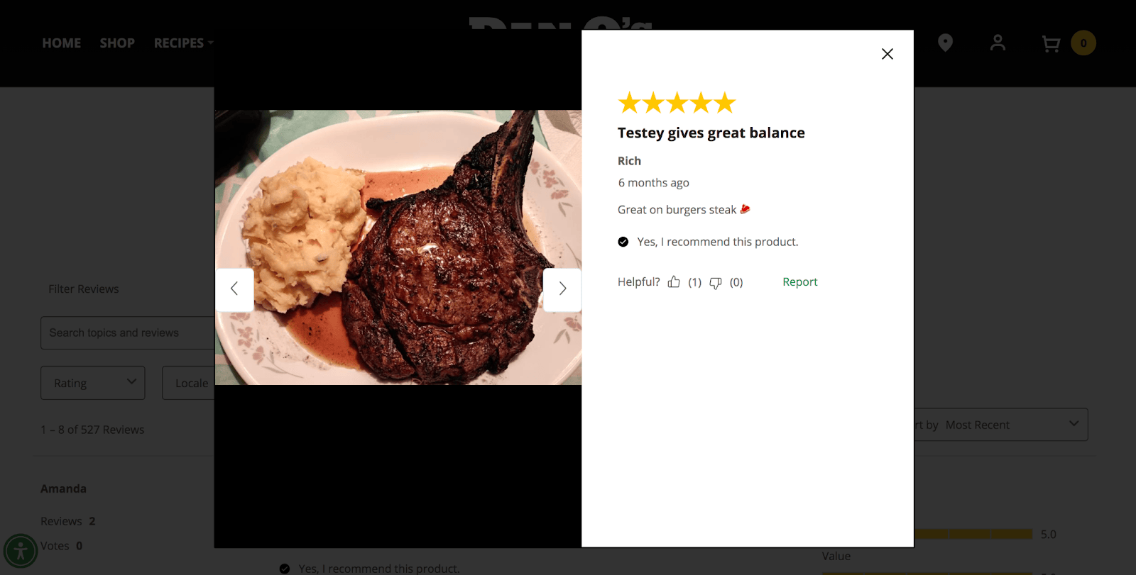 reviews with photos and other rich media