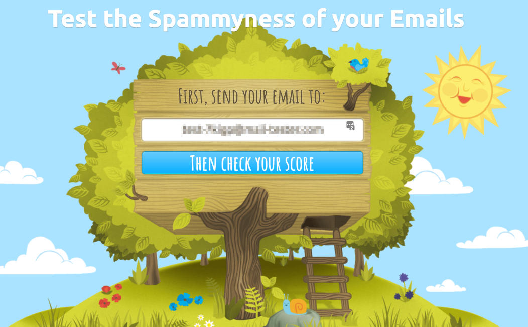 Mail-tester.com spam tester. 