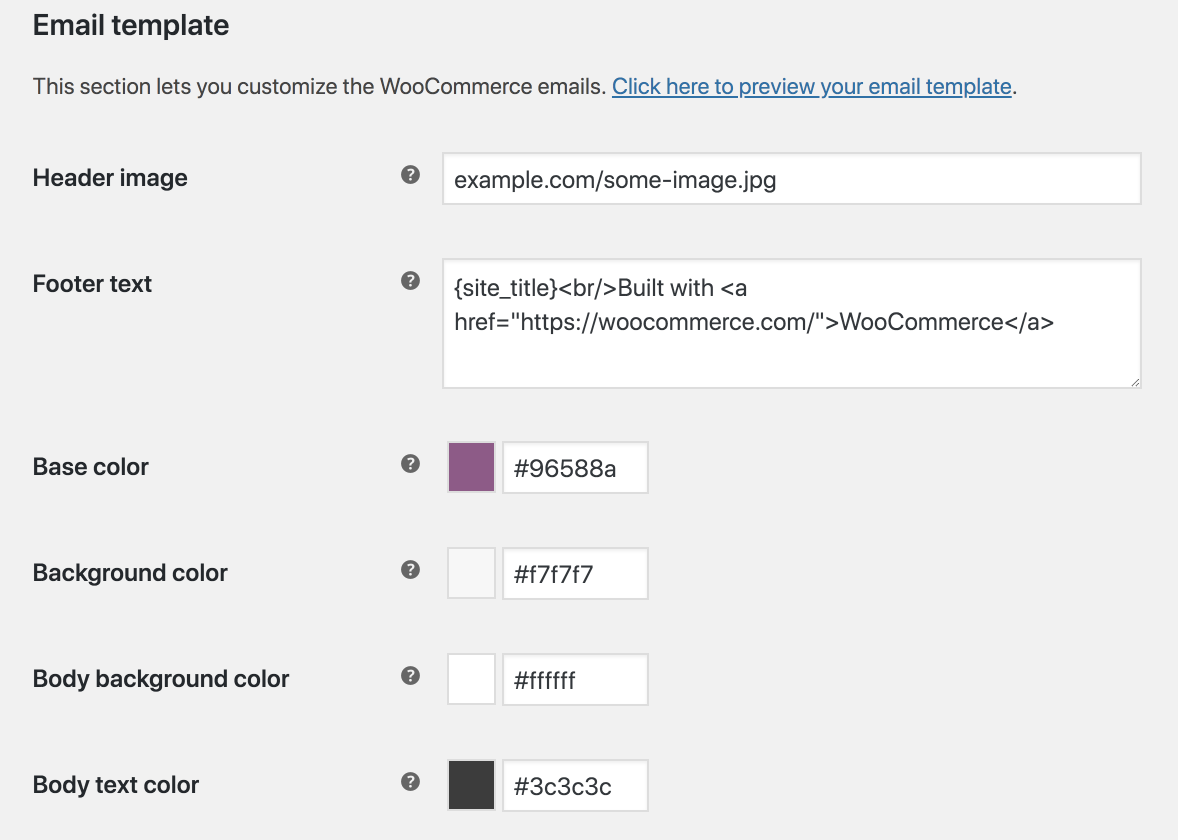WooCommerce's email template editor