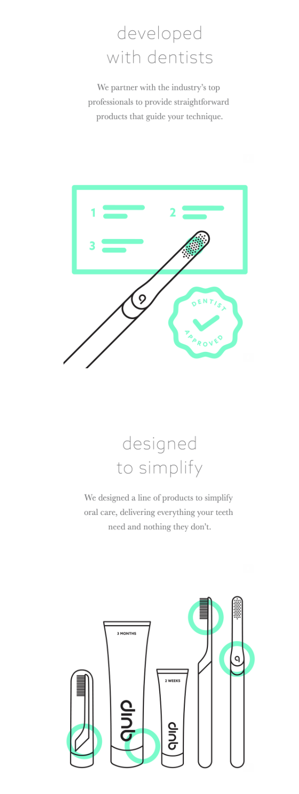 First purchase email example from Quip